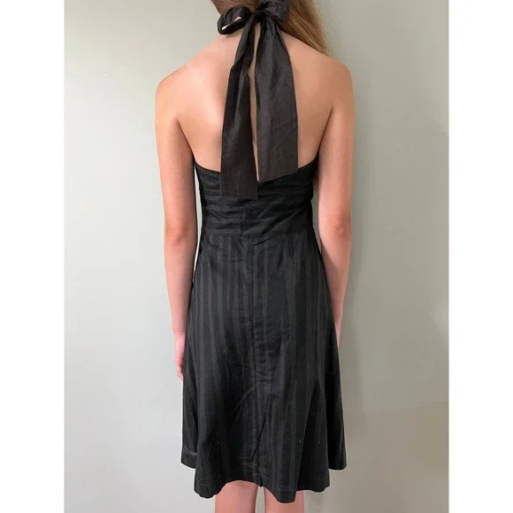 Womens Halter Style Zebra Striped Fall Sundress Dress | Rogan for Target | sz 7 - Picture 6 of 8